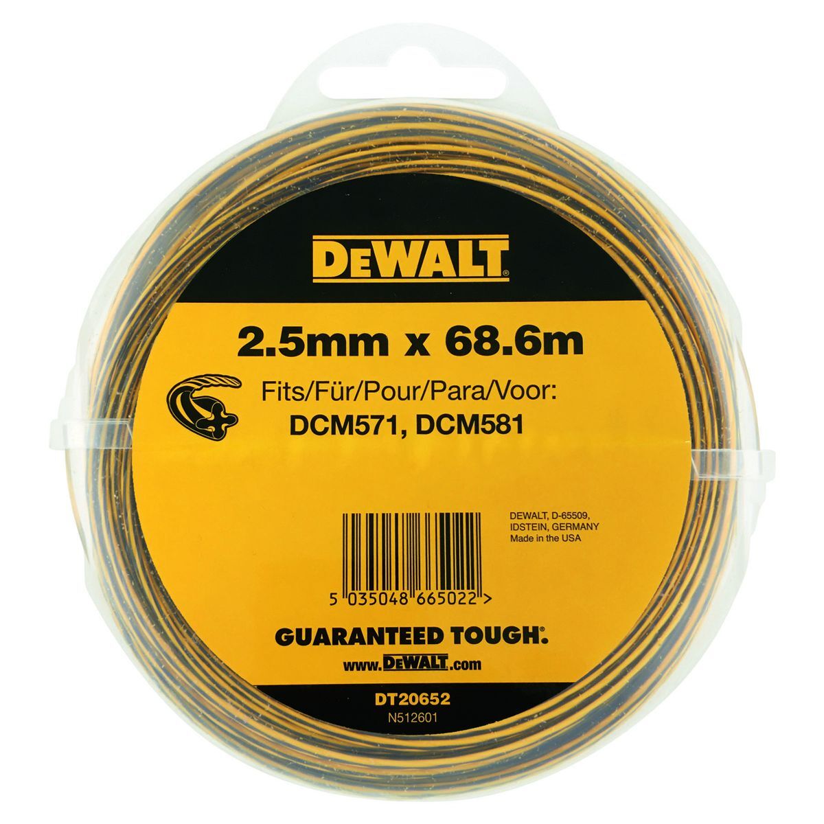 DeWalt Trimmerfaden 68,6 m / 2,5 mm für XR Flexvolt Akku-Trimmer Produktbild DeWalt Trimmerfaden 68,6 m / 2,5 mm für XR Flexvolt Akku-Trimmer