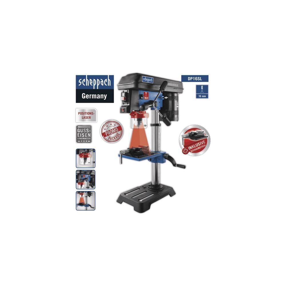 SCHEPPACH Bohrmaschine Tischbohrmaschine DP16SL 230V 50Hz 550W 16mm Produktbild SCHEPPACH Bohrmaschine Tischbohrmaschine DP16SL 230V 50Hz 550W 16mm bild 6