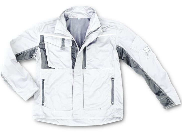 Excess Arbeitsjacke Champ, Gr. 2XL, weiß/grau Produktbild Excess Arbeitsjacke Champ, Gr. 2XL, weiß/grau