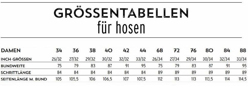 FHB Größentabelle Hosen Damen