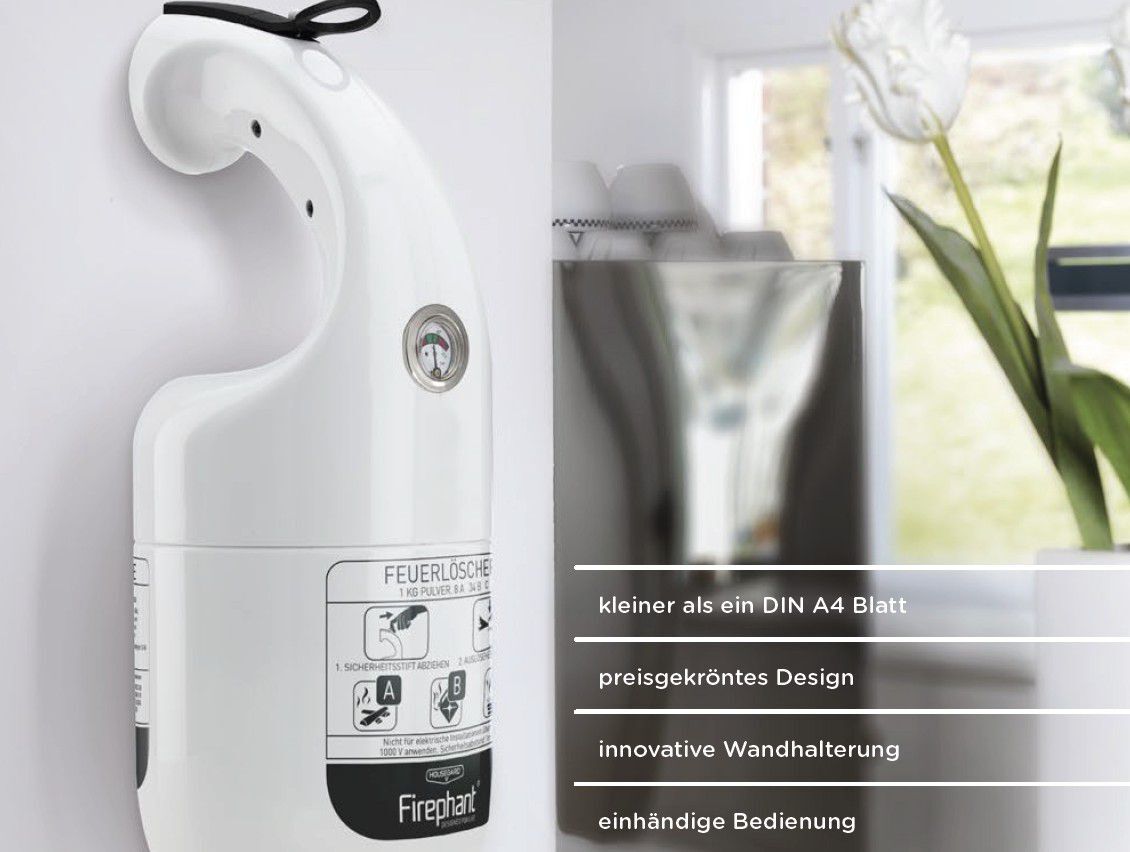 Firephant Housegard Design Feuerlöscher Pulverfeuerlöscher 1 kg Produktbild Firephant Housegard Design Feuerlöscher Pulverfeuerlöscher 1 kg bild 5