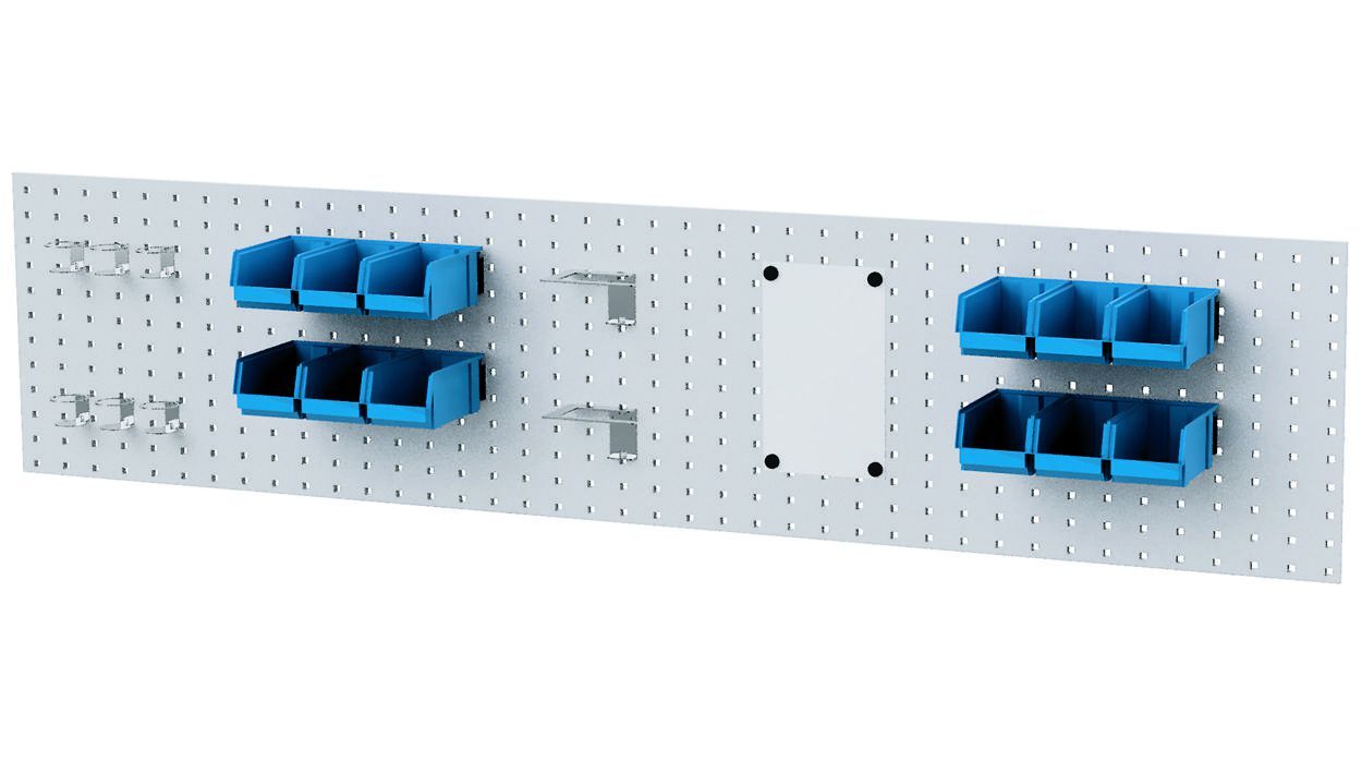 FORUM Lochwandaufbau BxH 2000x450mm Produktbild FORUM Lochwandaufbau BxH 2000x450mm