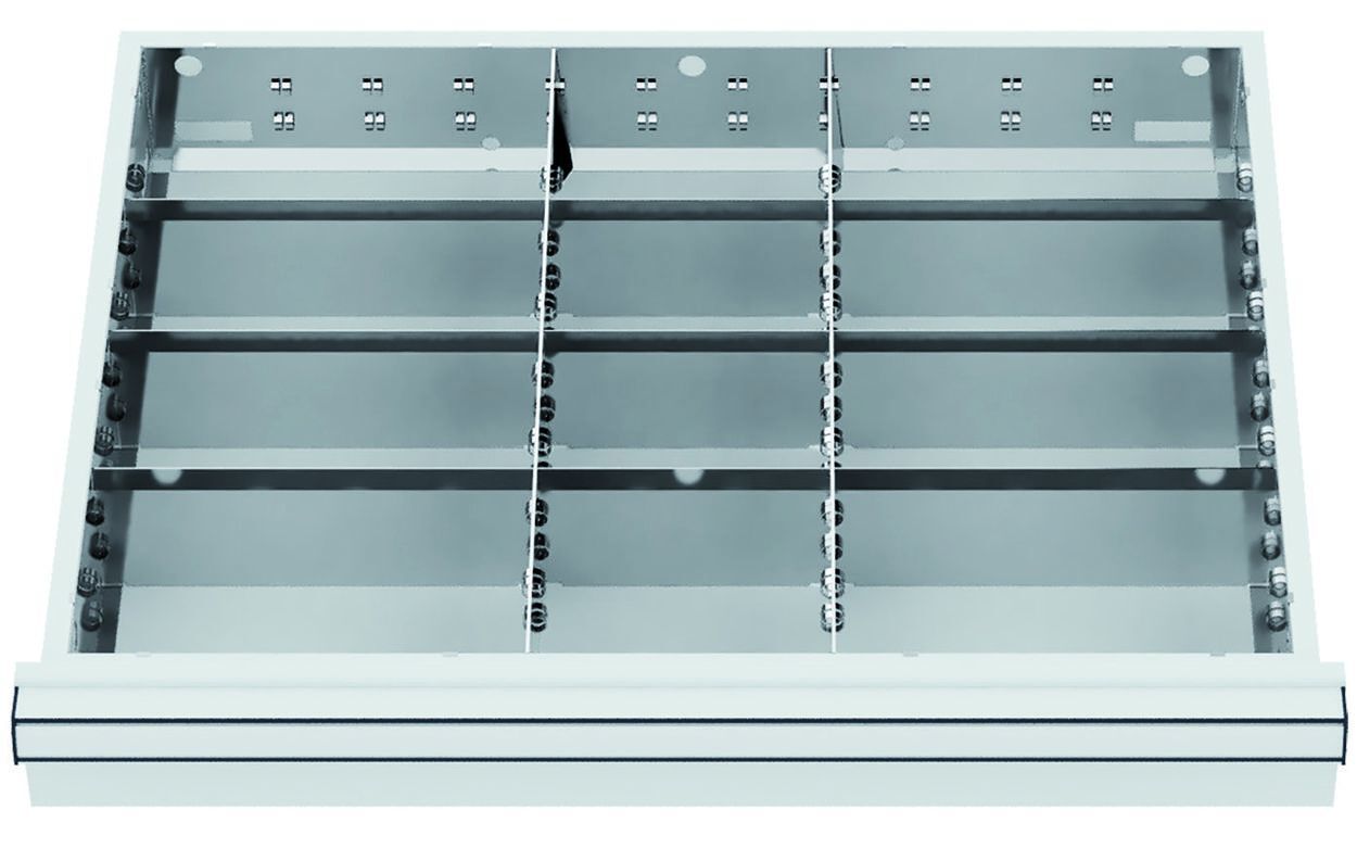 Forum Metalleinteilungen FS7 100/125mm 20 Fächer für Schubladen Produktbild Forum Metalleinteilungen FS7 100/125mm 20 Fächer für Schubladen