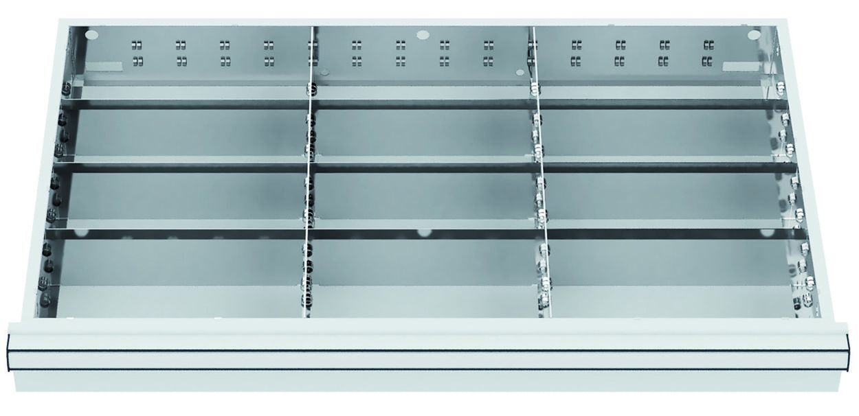 Forum Metalleinteilungen FS9 100/125mm 12 Fächer für Schubladen Produktbild Forum Metalleinteilungen FS9 100/125mm 12 Fächer für Schubladen
