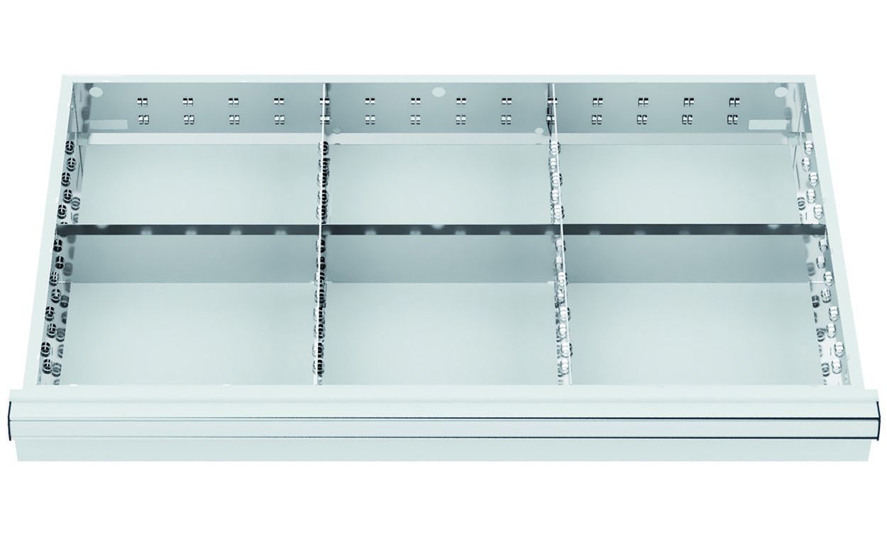Forum Metalleinteilungen FS9 100/125mm 6 Fächer für Schubladen Produktbild Forum Metalleinteilungen FS9 100/125mm 6 Fächer für Schubladen