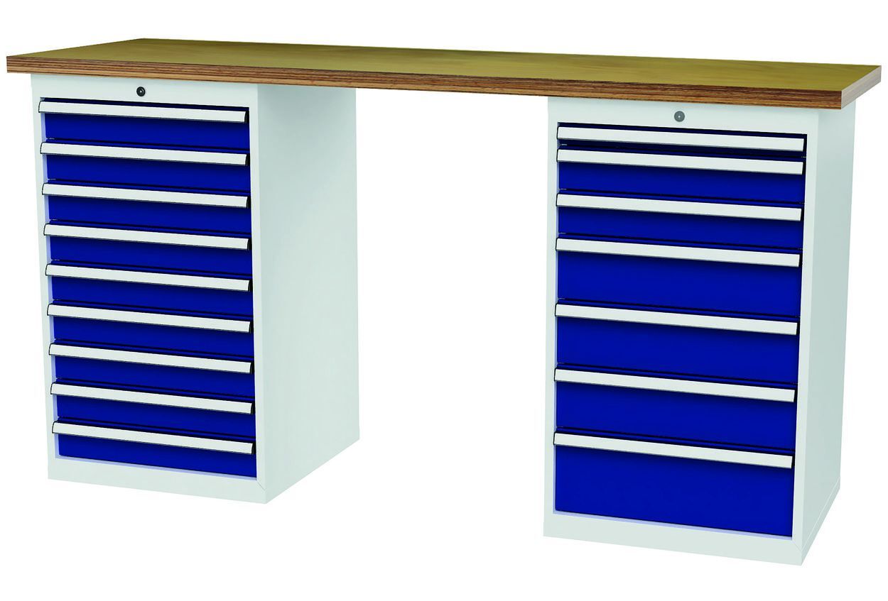 Forum Reihenwerkbank mit 16 Schubladen Breite 2000mm Produktbild Forum Reihenwerkbank mit 16 Schubladen Breite 2000mm