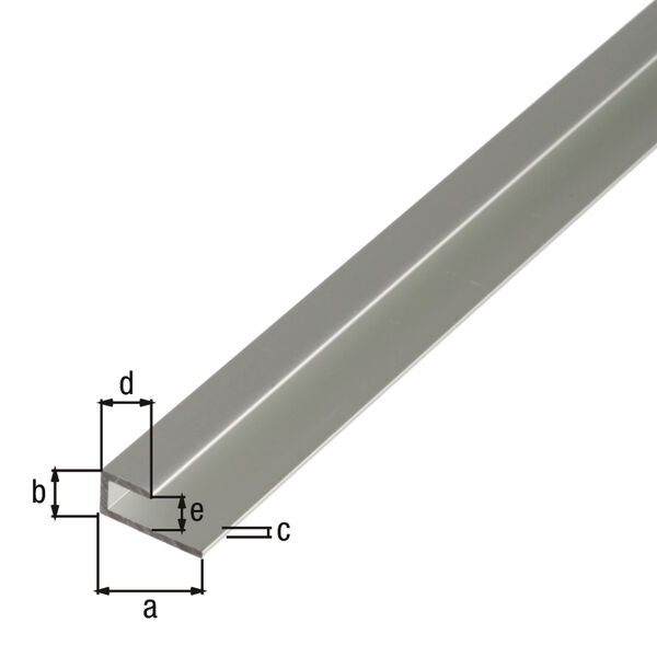 Alberts Abschlussprofil selbstklemmend Alu silber Länge 2000 mm Produktbild Alberts Abschlussprofil selbstklemmend Alu silber Länge 2000 mm