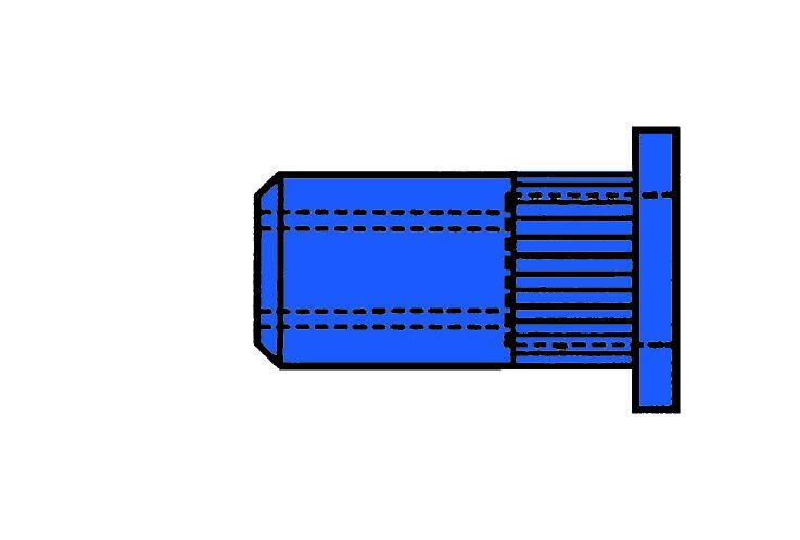 GESIPA Blindnietmuttern Stahl-gerändelt M 10 x 12 x 20,5, 100 St. Produktbild GESIPA Blindnietmuttern Stahl-gerändelt M 10 x 12 x 20,5, 100 St.
