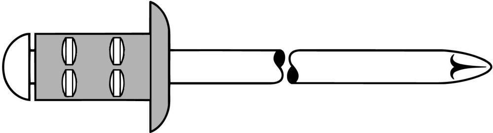 GESIPA PolyGrip Blindniete Alu/Nirosta 3,2 x 8 RAL 9010 Reinweiß, 1000 St. Produktbild GESIPA PolyGrip Blindniete Alu/Nirosta 3,2 x 8 RAL 9010 Reinweiß, 1000 St.