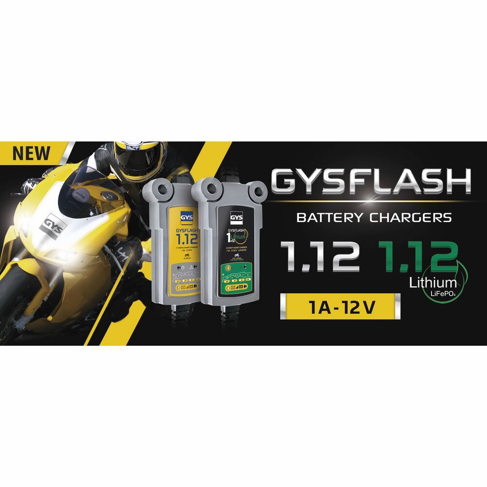 Gys Ladegerät GYSFLASH 1.12 für Mottorrad Rasenmäher Kart Jet Ski Gys Ladegerät GYSFLASH 1.12 für Mottorrad Rasenmäher Kart Jet Ski