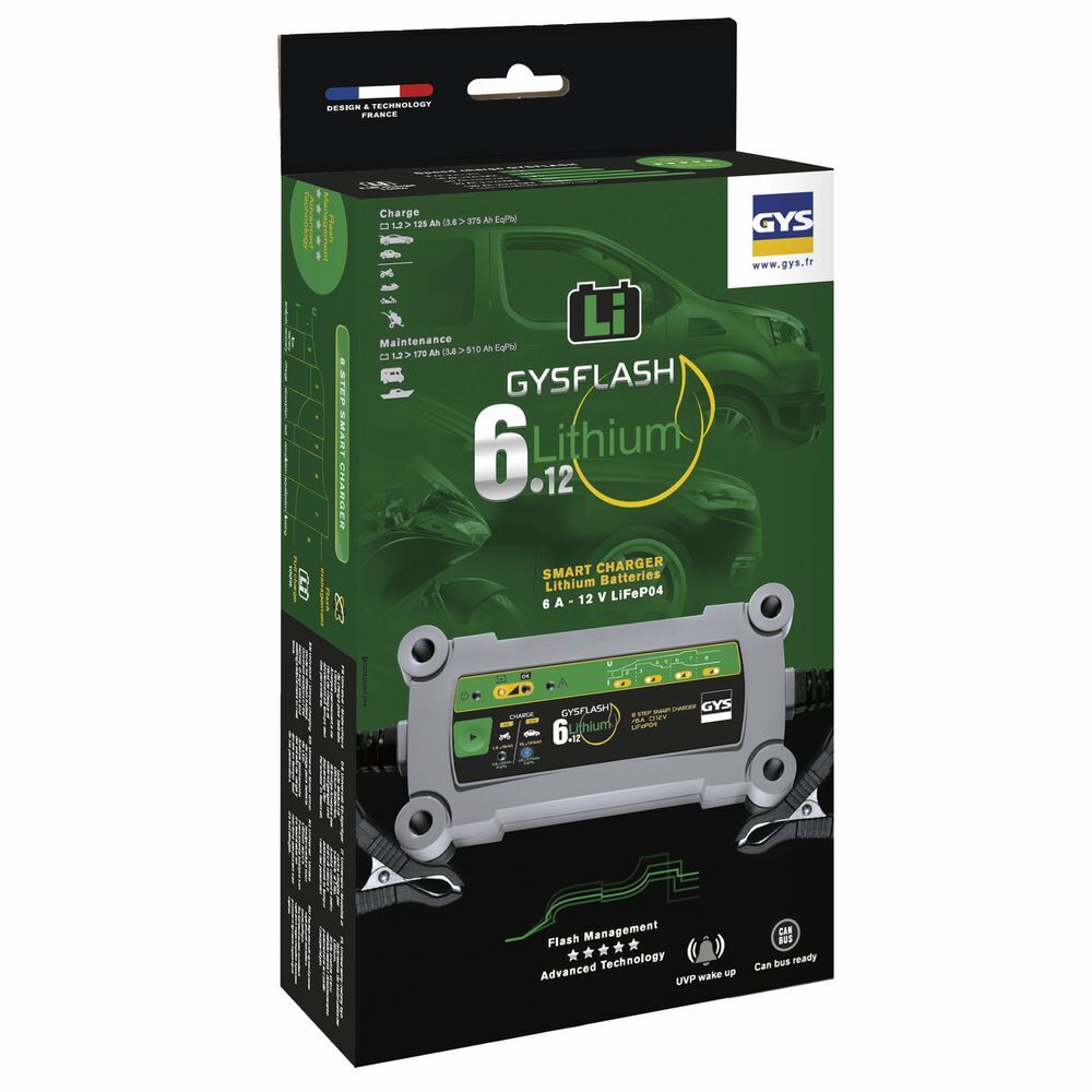 Gys Ladegerät für 12V LiFePO4 Batterien GYSFLASH LITHIUM 6A Produktbild Gys Ladegerät für 12V LiFePO4 Batterien GYSFLASH LITHIUM 6A bild 4