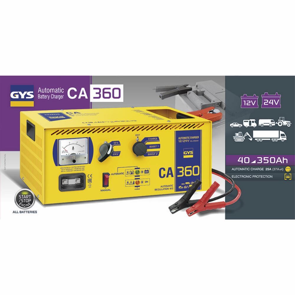 Gys CA 360 Ladegerät Batterieladegerät 12V 24V Produktbild Gys CA 360 Ladegerät Batterieladegerät 12V 24V bild 2