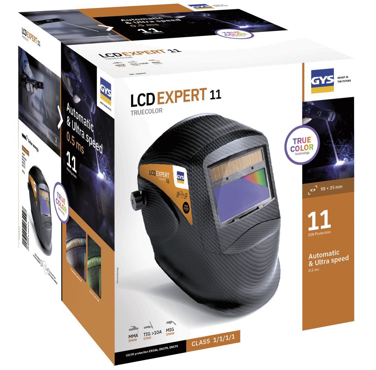 GYS LCD EXPERT 11 CARBON Schutzhelm Schutz bei E-Hand-MIG/MAG-WIG-Schweißarbeiten Produktbild GYS LCD EXPERT 11 CARBON Schutzhelm Schutz bei E-Hand-MIG/MAG-WIG-Schweißarbeiten