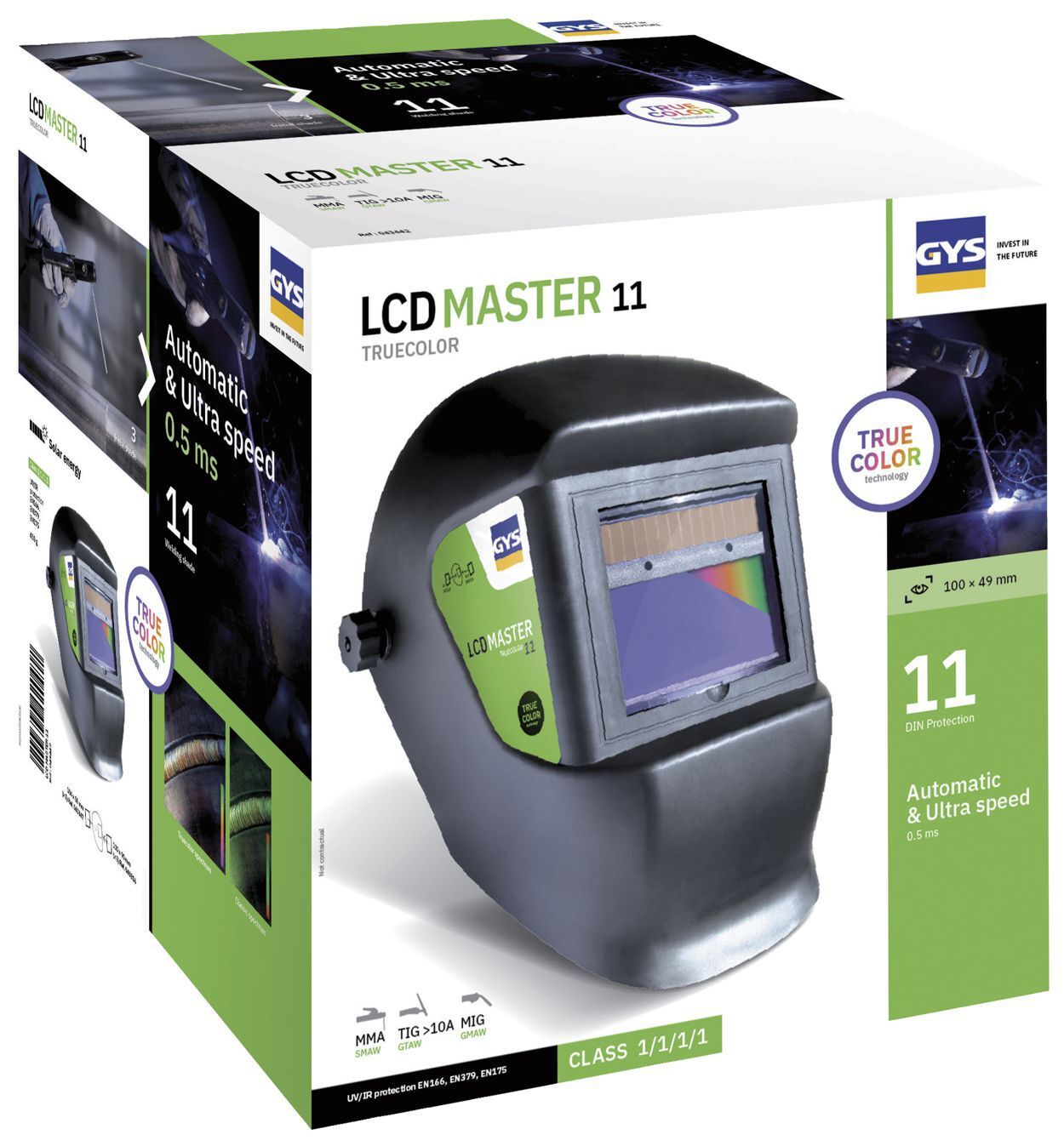 GYS LCD MASTER 11 Schutzhelm Schutz bei E-Hand-, MIG/MAG- und WIG-Schweißarbeiten Produktbild GYS LCD MASTER 11 Schutzhelm Schutz bei E-Hand-, MIG/MAG- und WIG-Schweißarbeiten