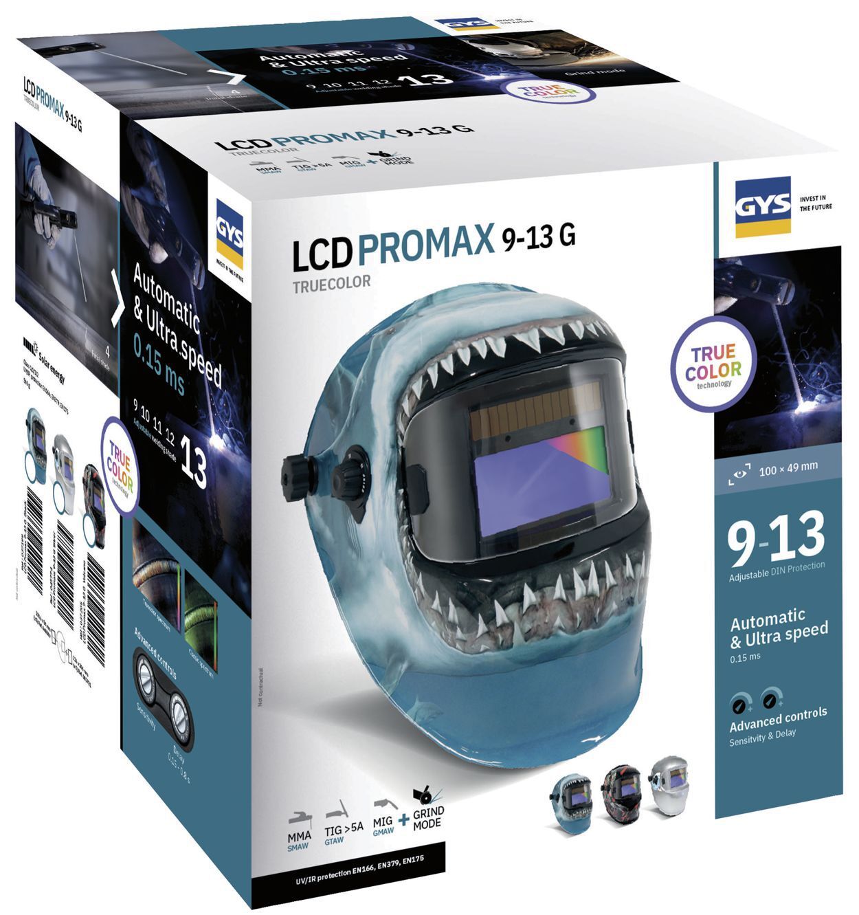 Gys Schweißhelm LCD PROMAX 9 13 G SHARK Produktbild Gys Schweißhelm LCD PROMAX 9 13 G SHARK