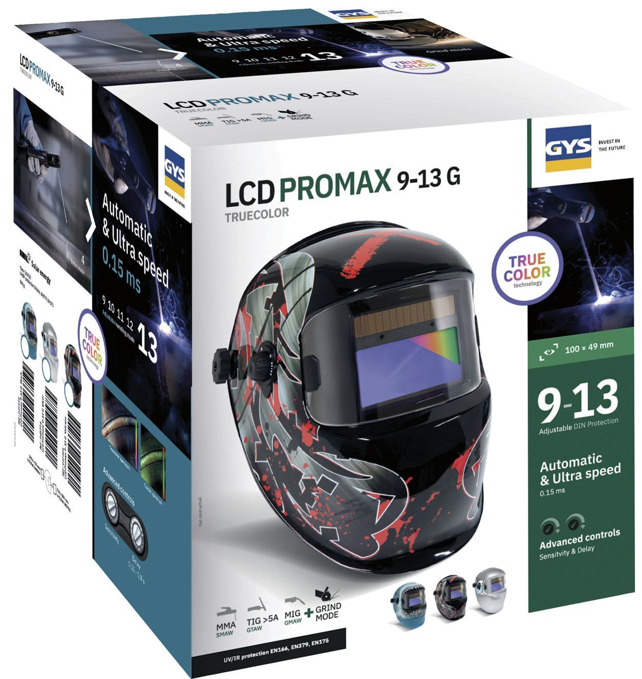 Gys Schweißhelm LCD PROMAX 9 13 G VOLCANO Produktbild Gys Schweißhelm LCD PROMAX 9 13 G VOLCANO