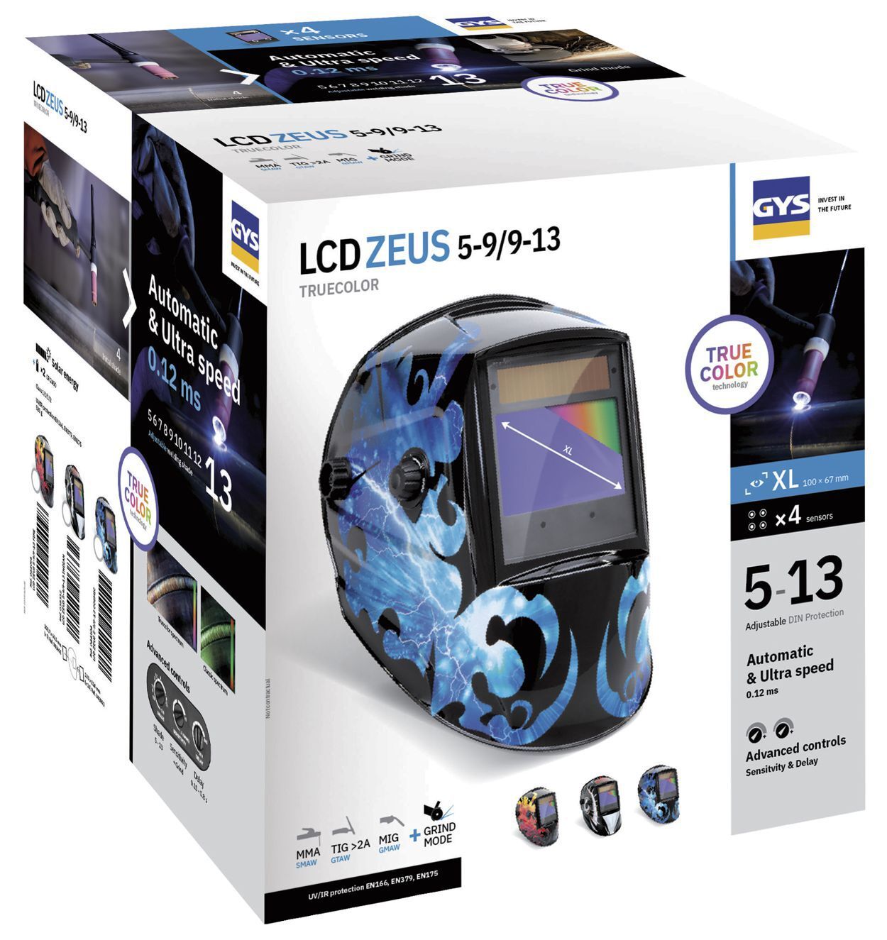 Gys Schweißhelm LCD ZEUS 5-9 9-13 G COSMIC Produktbild Gys Schweißhelm LCD ZEUS 5-9 9-13 G COSMIC