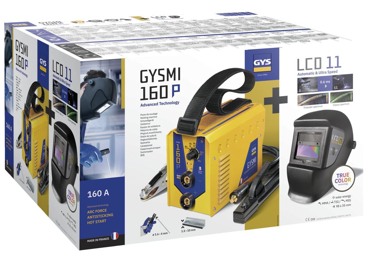 Elektroden-Schweißinverter Gys Kit GYSMI 160P Produktbild Elektroden-Schweißinverter Gys Kit GYSMI 160P