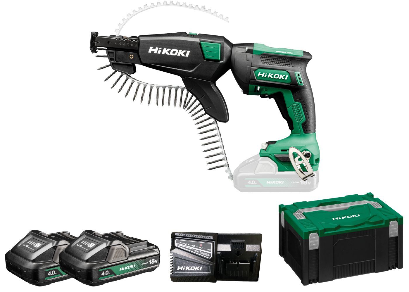 Hikoki W18DB Akku Magazinschrauber 4,0 Ah HSC III Produktbild Hikoki W18DB Akku Magazinschrauber 4,0 Ah HSC III