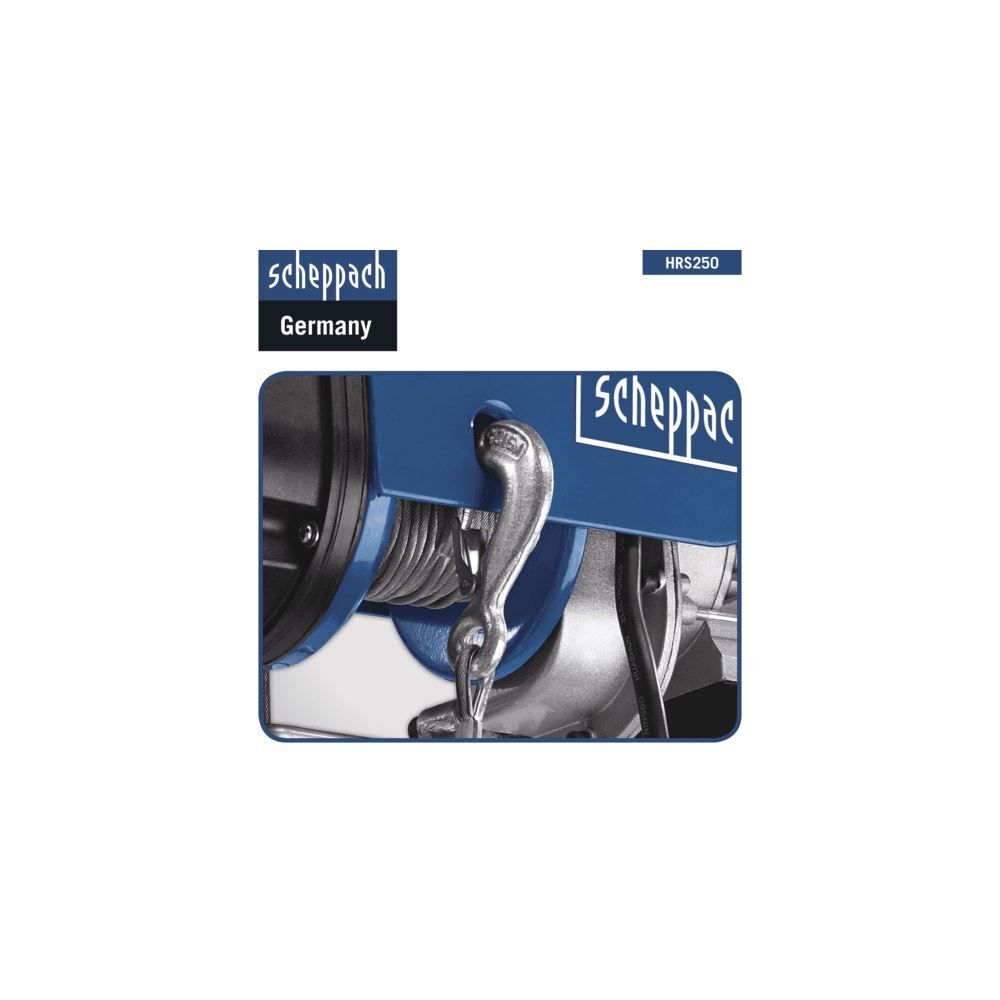 SCHEPPACH elektrischer Seilzug HRS250 220-240V 50Hz 530W 250kg SCHEPPACH elektrischer Seilzug HRS250 220-240V 50Hz 530W 250kg
