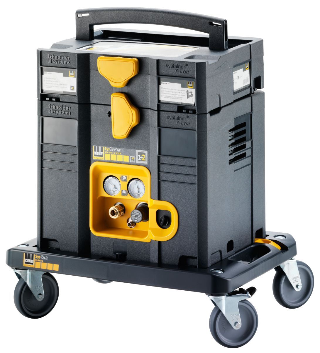 Schneider Druckluft Set Kompressor SysMaster SYM 150 SNG-RB und Stauchkopfnagler SNG-SK 50 Produktbild Schneider Druckluft Set Kompressor SysMaster SYM 150 SNG-RB und Stauchkopfnagler SNG-SK 50