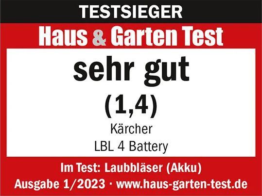 Kärcher Akku Laubbläser LBL 4 Battery Set - Testsieger Haus & Garten Test Produktbild Kärcher Akku Laubbläser LBL 4 Battery Set - Testsieger Haus & Garten Test bild 5