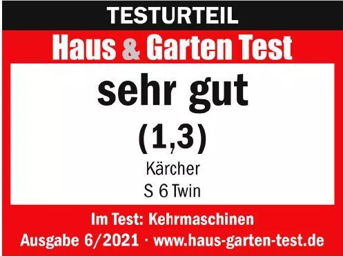 Kärcher Handkehrmaschine S 6 Twin Kehrmaschine - Haus-Garten Test "sehr gut" Kärcher Handkehrmaschine S 6 Twin Kehrmaschine - Haus-Garten Test "sehr gut"