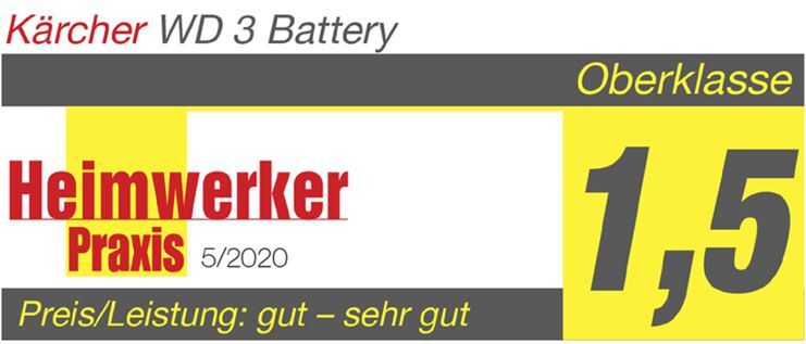 Kärcher Mehrzwecksauger WD 3 Battery Akku Sauger Auszeichnung Produktbild Kärcher Mehrzwecksauger WD 3 Battery Akku Sauger Auszeichnung bild 14