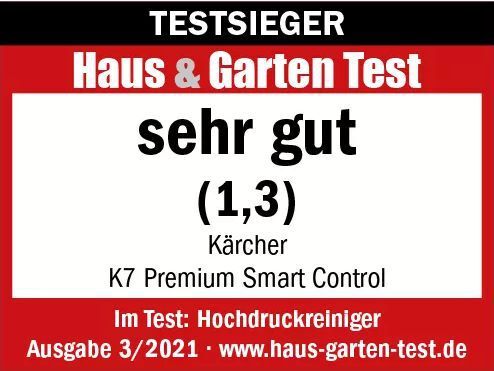Kärcher Hochdruckreinger K 7 Premium Smart Control Haus & Garten Testsieger