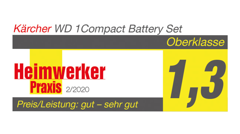 Kärcher Mehrzwecksauger WD 1 Compact Battery Set Heimwerker Praxis Testurteil