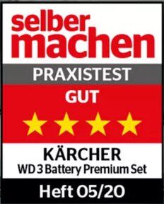 Kärcher Mehrzwecksauger WD 3 Battery Premium Set Auszeichnung