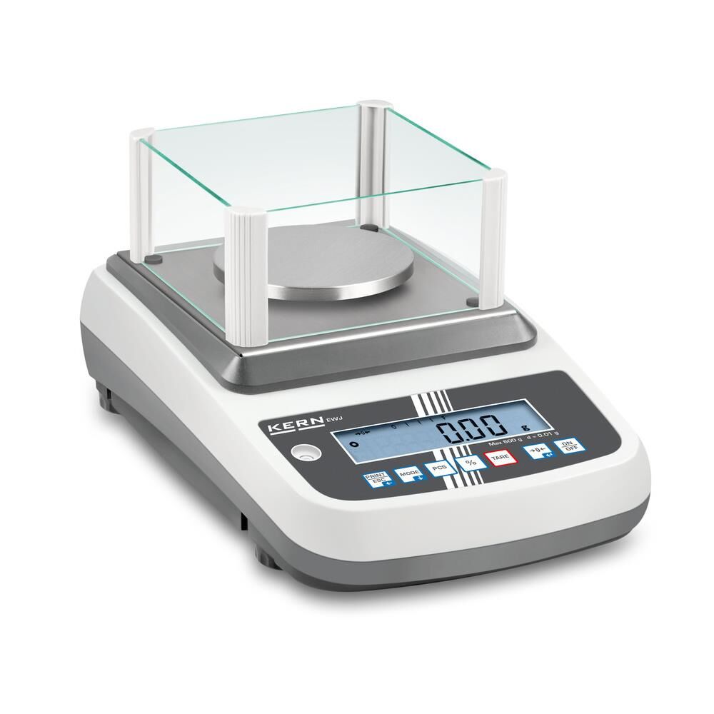KERN Präzisionswaage Justierautomatik und Eichzulassung Ablesbarkeit 0,01g/600g Produktbild KERN Präzisionswaage Justierautomatik und Eichzulassung Ablesbarkeit 0,01g/600g