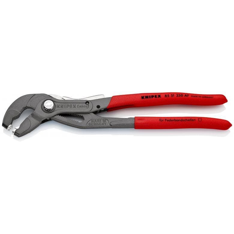 Knipex Federbandschellenzange 250mm mit Feststeller Knipex Federbandschellenzange 250mm mit Feststeller