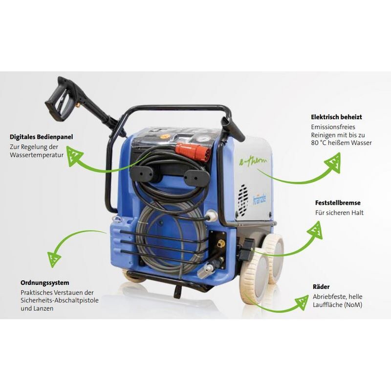 Kränzle Hochdruckreiniger Therm 500 E-M 24 Heißwasser Druckreiniger mit Trommel - Details Produktbild Kränzle Hochdruckreiniger Therm 500 E-M 24 Heißwasser Druckreiniger mit Trommel - Details bild 2