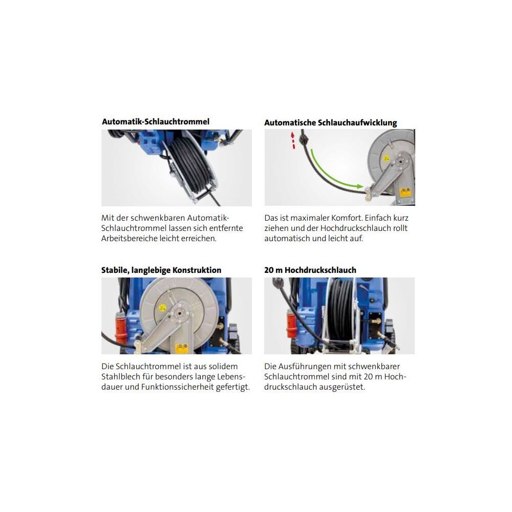 Kränzle Hochdruckreiniger therm-RP 1000 mit Automatik Schlauchtrommel - Details Produktbild Kränzle Hochdruckreiniger therm-RP 1000 mit Automatik Schlauchtrommel - Details bild 2