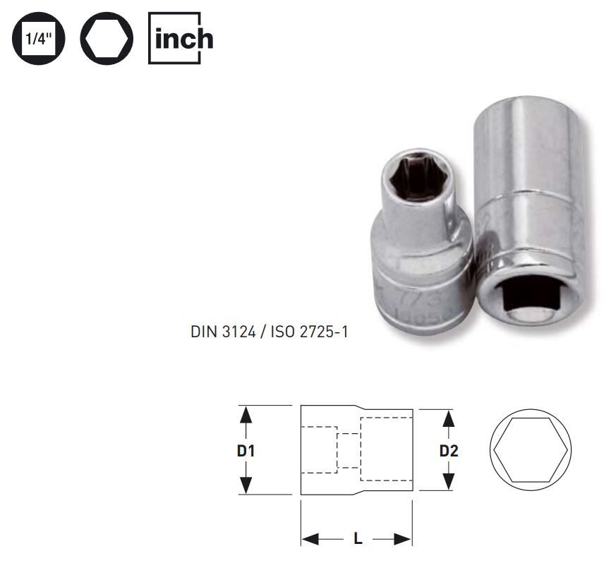 KRAFTWERK 1/4" Stecknuss 5/16" - Details Produktbild KRAFTWERK 1/4" Stecknuss 5/16" - Details bild 2