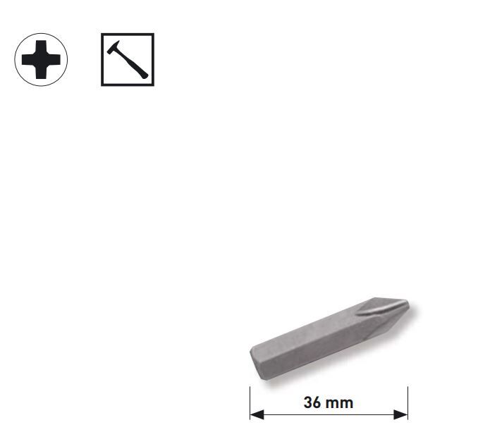 KRAFTWERK 5/16" Phillips-Schlagbit Nr. 1 Produktbild KRAFTWERK 5/16" Phillips-Schlagbit Nr. 1 bild 2
