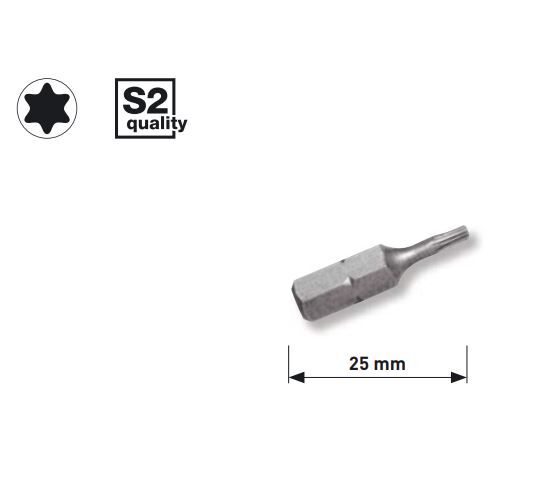 KRAFTWERK 1/4" TX bit 25 mm T40, 5Stk Produktbild KRAFTWERK 1/4" TX bit 25 mm T40, 5Stk