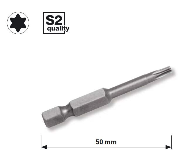 KRAFTWERK 1/4" TX bit 50 mm T25, 5 Stk. Produktbild KRAFTWERK 1/4" TX bit 50 mm T25, 5 Stk.