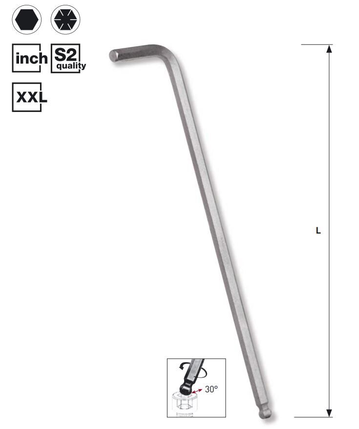 KRAFTWERK Kugelkopf-Innensechskantschlüssel 1/8" Produktbild KRAFTWERK Kugelkopf-Innensechskantschlüssel 1/8"