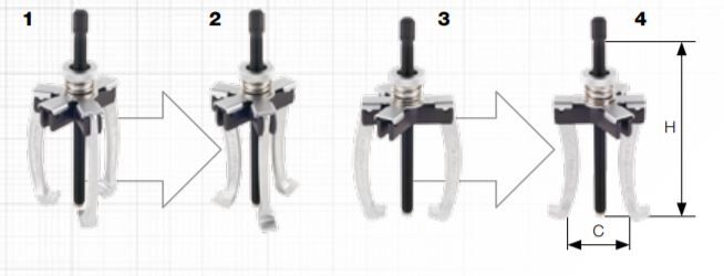 KRAFTWERK Kombi Radabzieher 2-/3 Arm 178 mm Produktbild KRAFTWERK Kombi Radabzieher 2-/3 Arm 178 mm bild 2