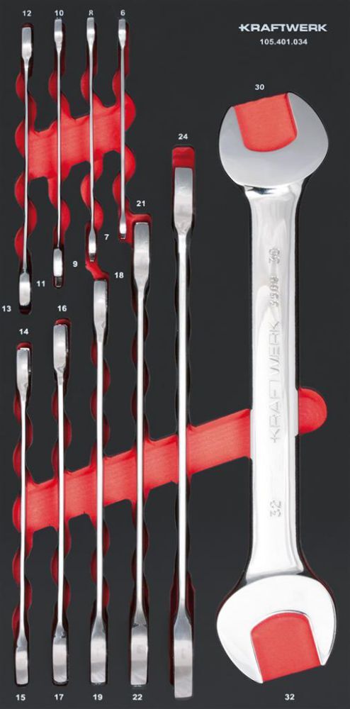Kraftwerk PRO LINE EVA3 Doppelmaulschlüssel 10 teilig Produktbild Kraftwerk PRO LINE EVA3 Doppelmaulschlüssel 10 teilig