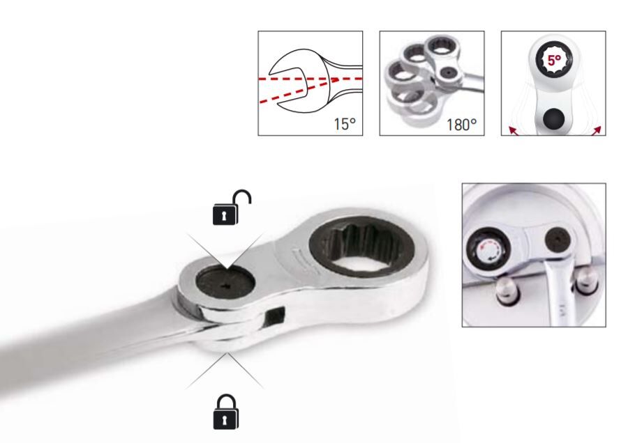 KRAFTWERK Winkel Ratschenschlüssel CLICKRAFT 15 mm Produktbild KRAFTWERK Winkel Ratschenschlüssel CLICKRAFT 15 mm bild 4