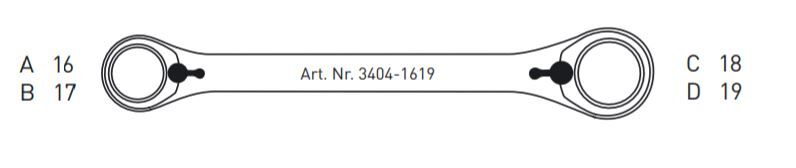 KRAFTWERK Ratschen Doppelringschlüssel CLICKRAFT 16x17 und 18x19 mm Produktbild KRAFTWERK Ratschen Doppelringschlüssel CLICKRAFT 16x17 und 18x19 mm bild 3