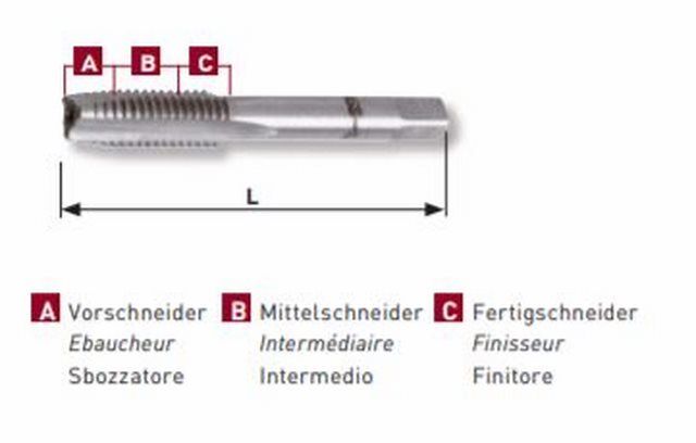 KRAFTWERK Einschnitt Gewindebohrer DIN352-B M2 Produktbild KRAFTWERK Einschnitt Gewindebohrer DIN352-B M2 bild 2