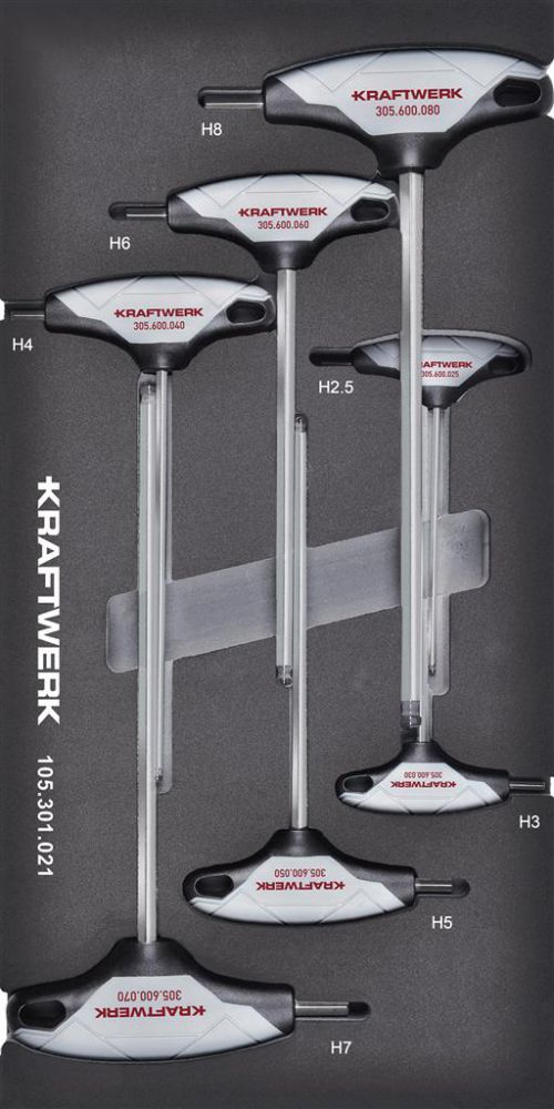 Kraftwerk T-Griff Innensechskant Kugelkopf 7 teilig Produktbild Kraftwerk T-Griff Innensechskant Kugelkopf 7 teilig