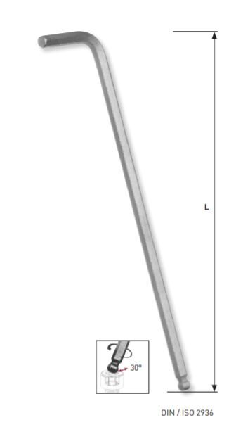 KRAFTWERK Kugelkopf Innensechskantschlüssel 19 mm Skizze Produktbild KRAFTWERK Kugelkopf Innensechskantschlüssel 19 mm Skizze bild 2