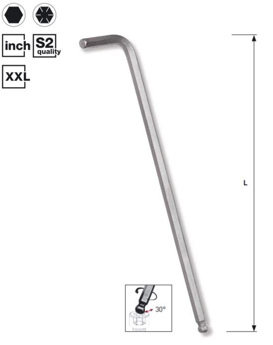 KRAFTWERK Kugelkopf-Innensechskantschlüssel 3/8" Produktbild KRAFTWERK Kugelkopf-Innensechskantschlüssel 3/8"
