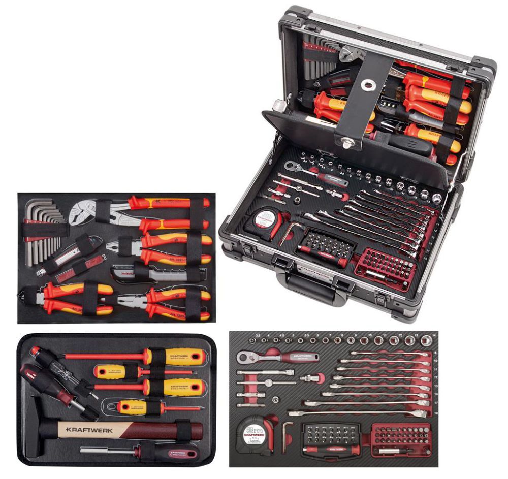Kraftwerk Profi Alu Werkzeugkoffer KW VDE 123 Teilig Produktbild Kraftwerk Profi Alu Werkzeugkoffer KW VDE 123 Teilig