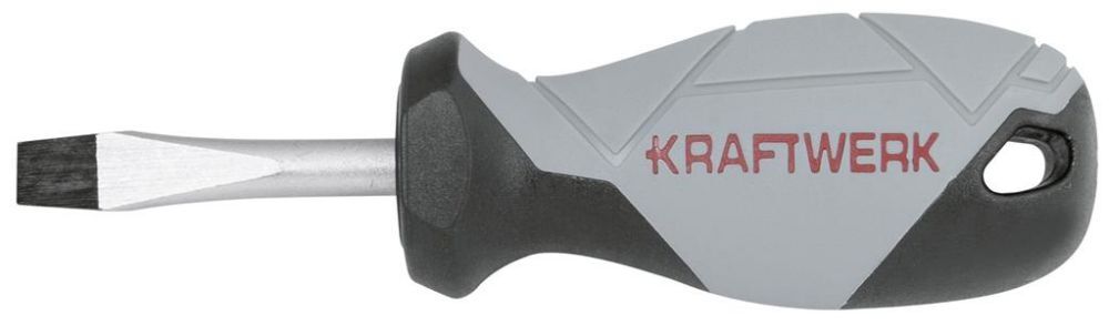 Kraftwerk BASIC LINE Schraubendreher Schlitz kurz 6 x 38 mm Produktbild Kraftwerk BASIC LINE Schraubendreher Schlitz kurz 6 x 38 mm